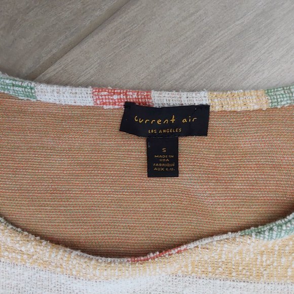 Current Air Anthropologie Multi-color Stripe Textured Knit Cropped Top. … - Picture 2 of 3